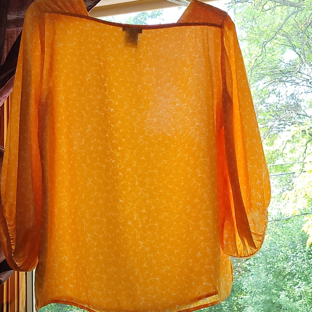 Yellow and white blouse